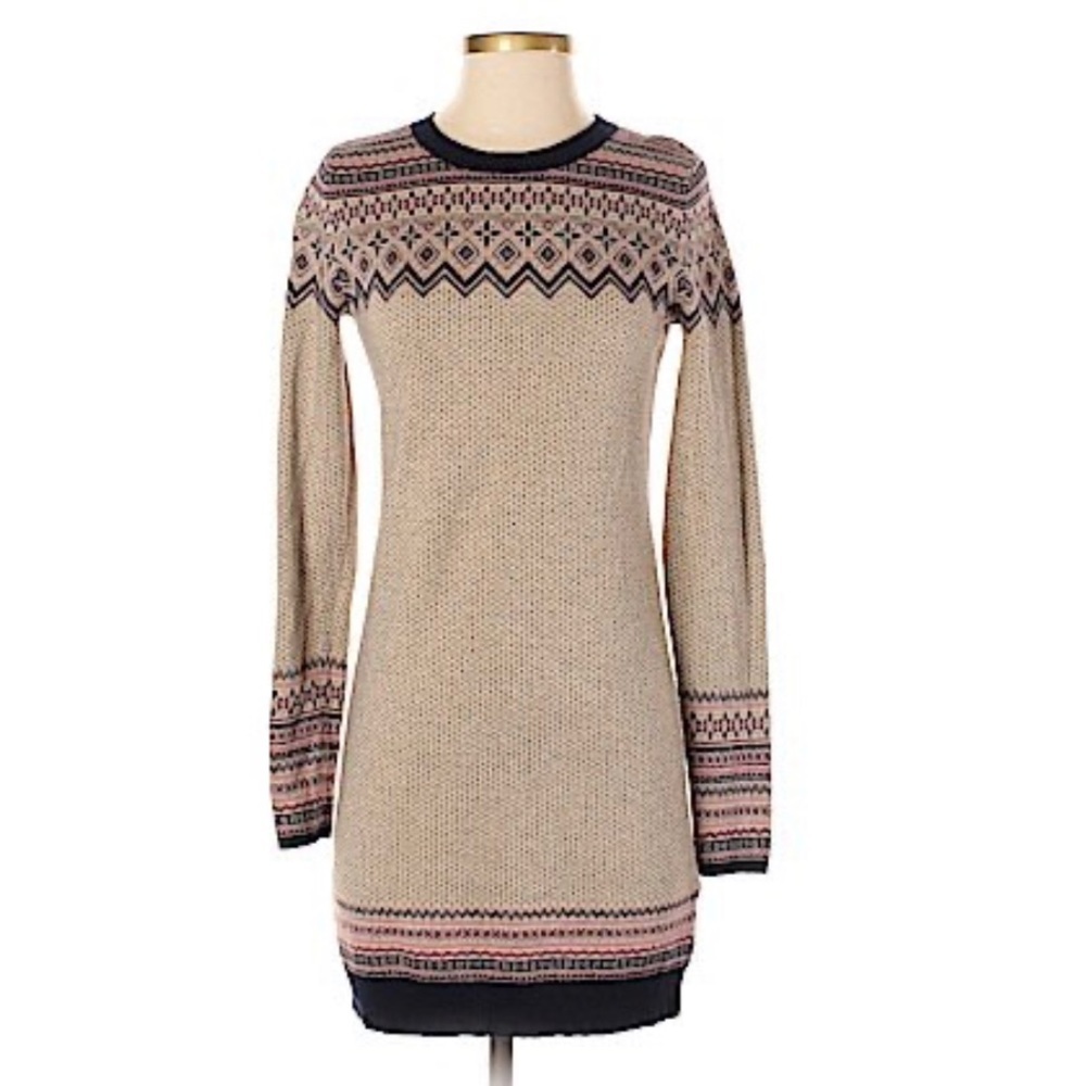 If It Were Me embroidered wool blend sweater dress size XS
